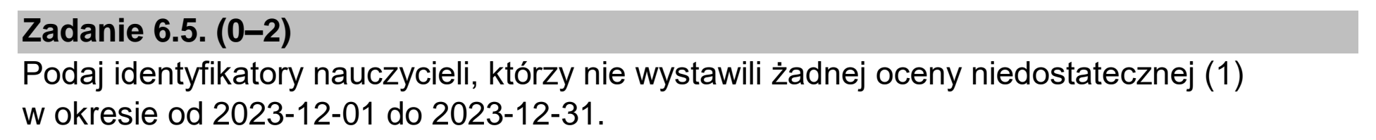 Matura dodatkowa, czerwiec 2026, zadanie 6.5