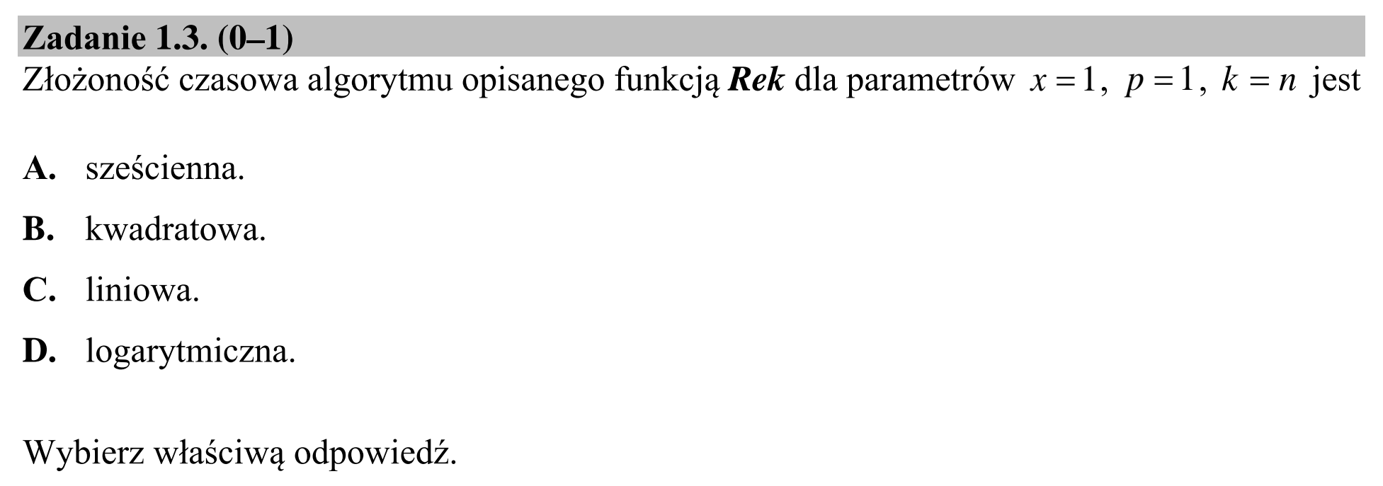 Matura próbna, kwiecień 2020, zadanie 1.3