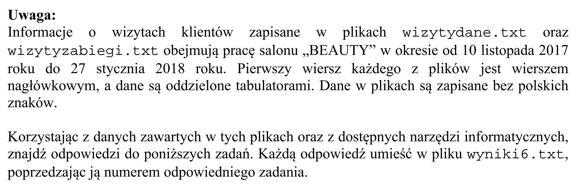 Matura próbna, kwiecień 2020, wstęp zadania 6, fragment 2