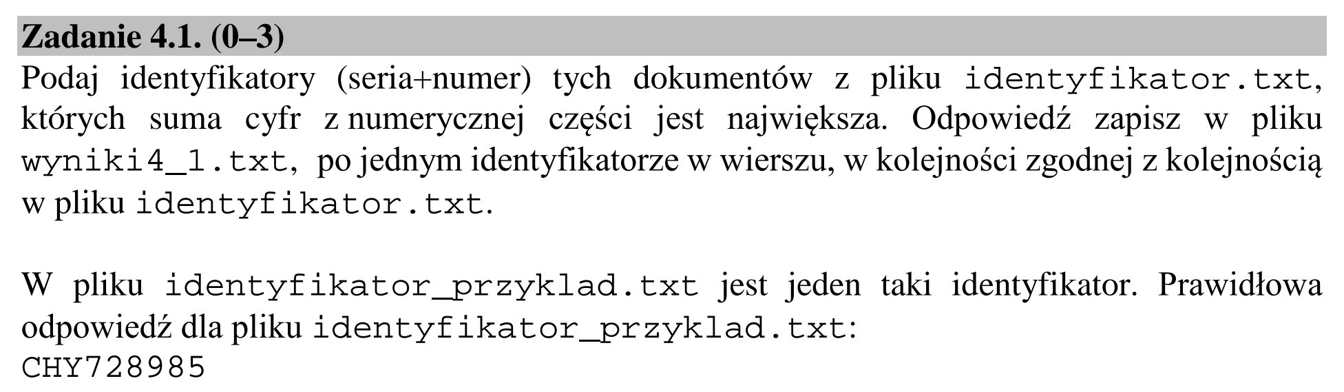 Matura dodatkowa, lipiec 2020, zadanie 4.1
