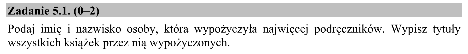 Matura, maj 2016, zadanie 5.1