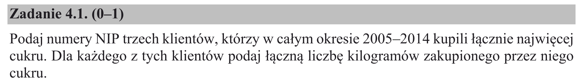 Matura, maj 2017, zadanie 4.1