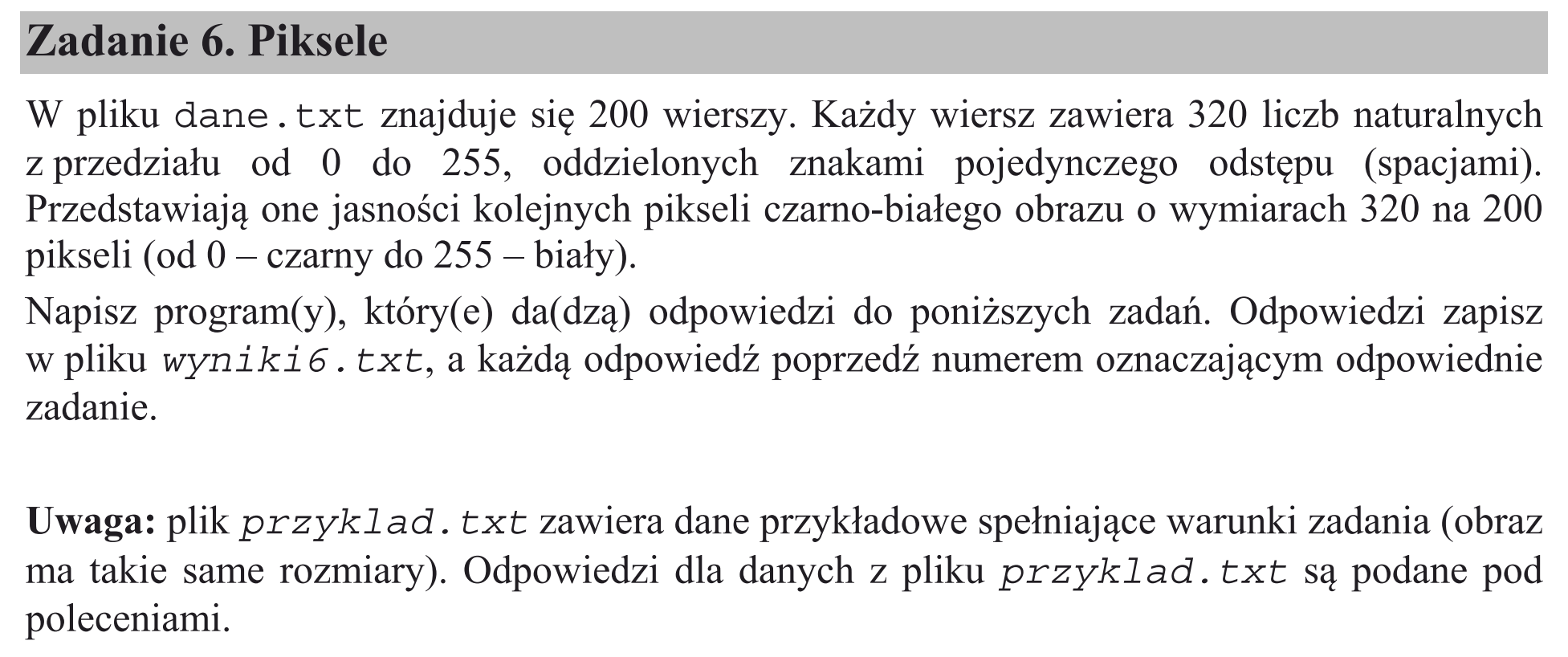 Matura, maj 2017, wstęp zadania 6
