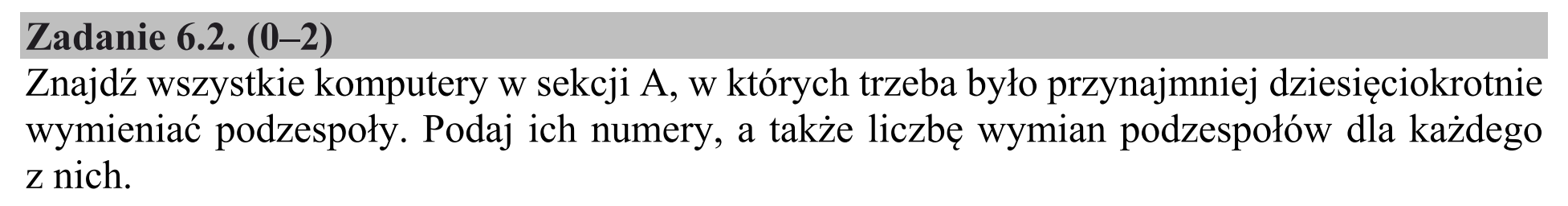 Matura, maj 2018, zadanie 6.2