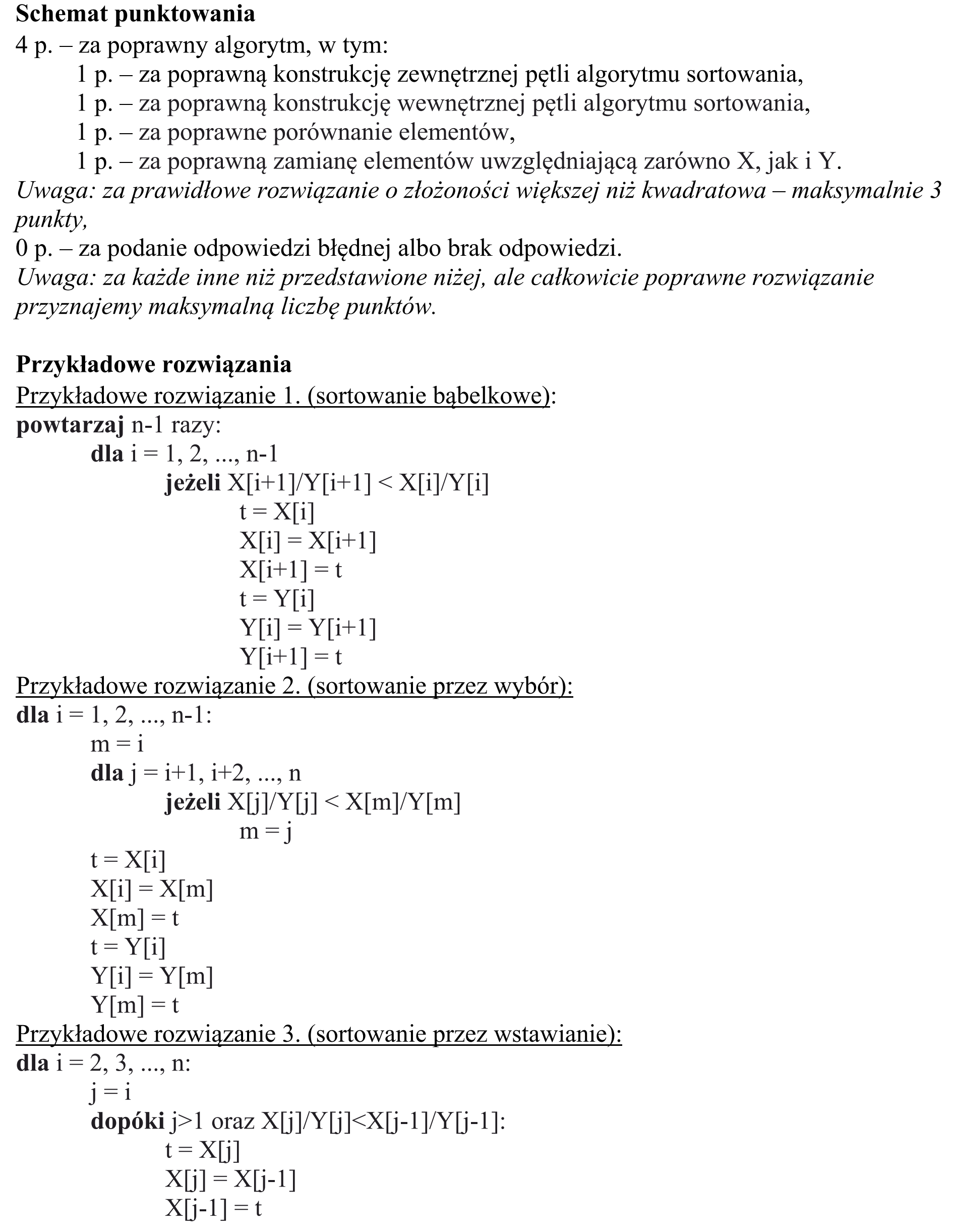 Matura, maj 2018, odpowiedź do zadania 2.2, fragment 1