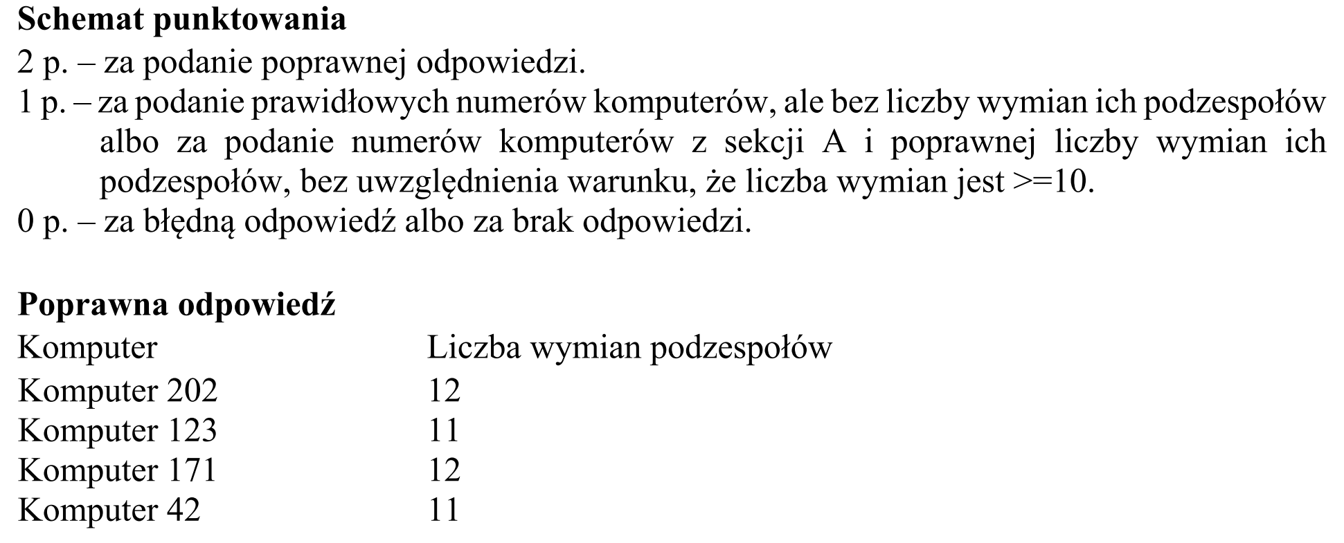 Matura, maj 2018, odpowiedź do zadania 6.2