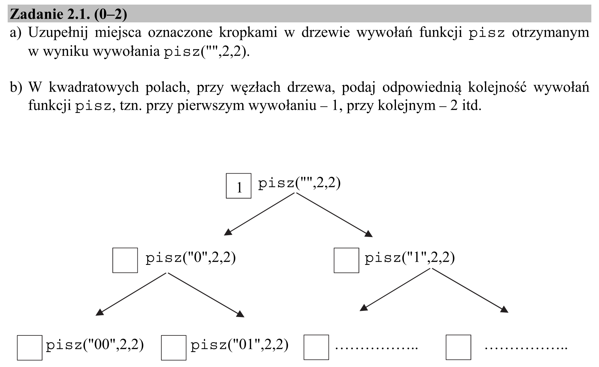 Matura, maj 2019, zadanie 2.1