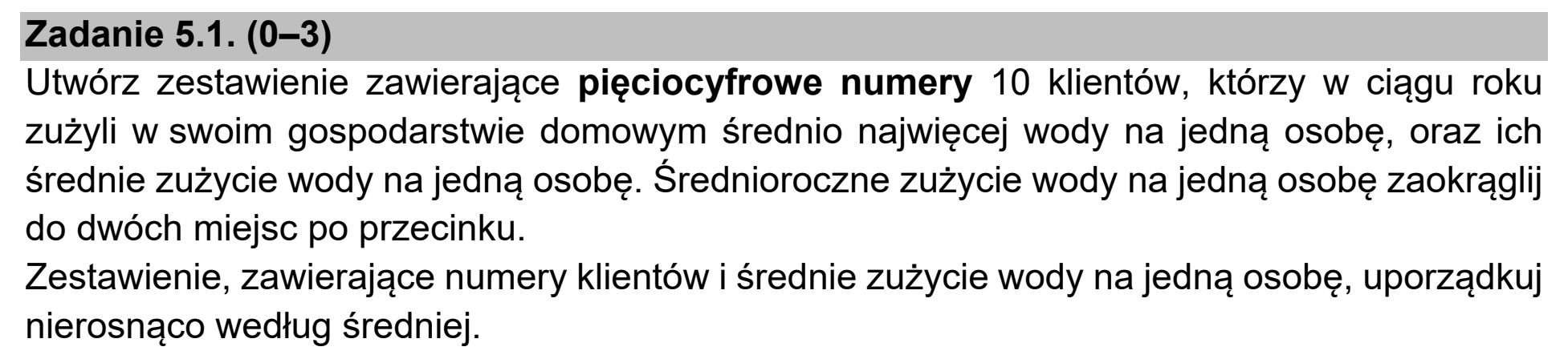 Matura, maj 2021, zadanie 5.1