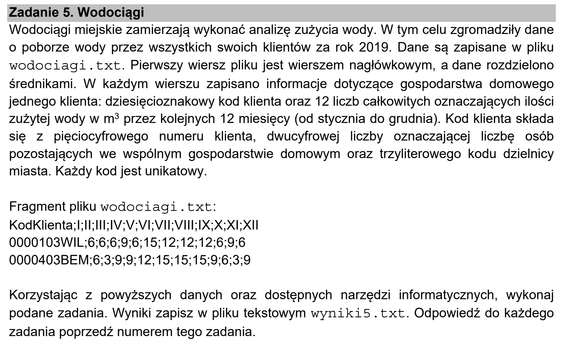 Matura, maj 2021, wstęp zadania 5