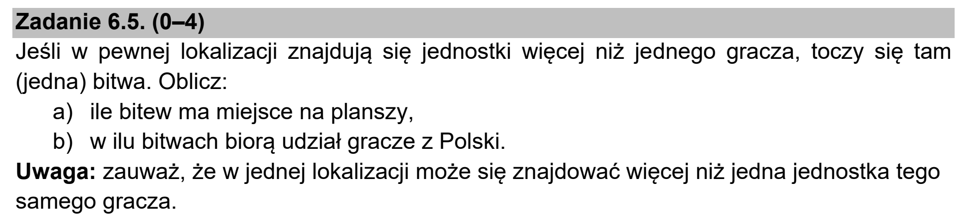 Matura, maj 2021, zadanie 6.5