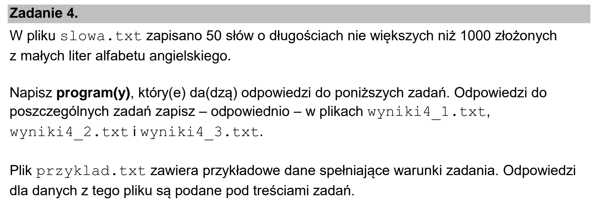 Matura, maj 2023, wstęp zadania 4