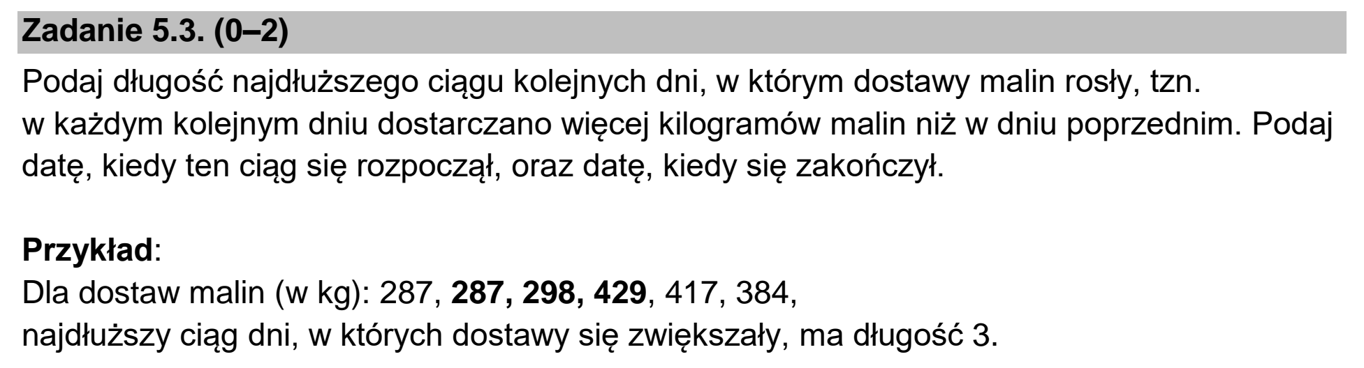 Matura, maj 2023, zadanie 5.3