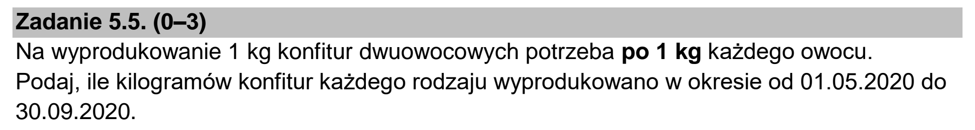 Matura, maj 2023, zadanie 5.5