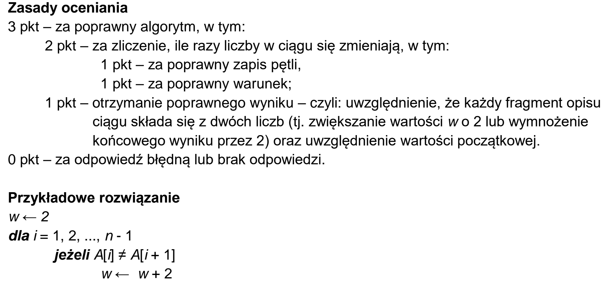 Matura, maj 2023, odpowiedź do zadania 1.2
