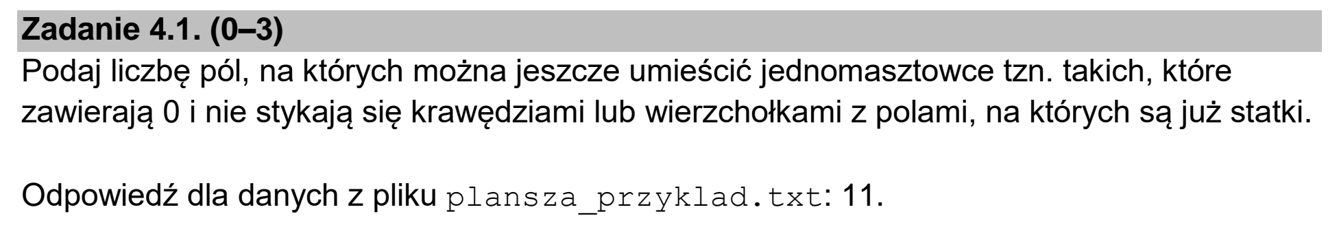 Matura, maj 2024, zadanie 4.1