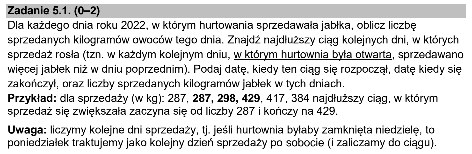 Matura, maj 2024, zadanie 5.1