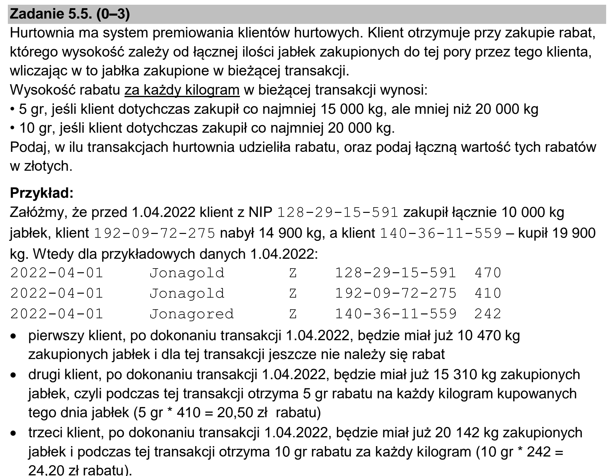 Matura, maj 2024, zadanie 5.5
