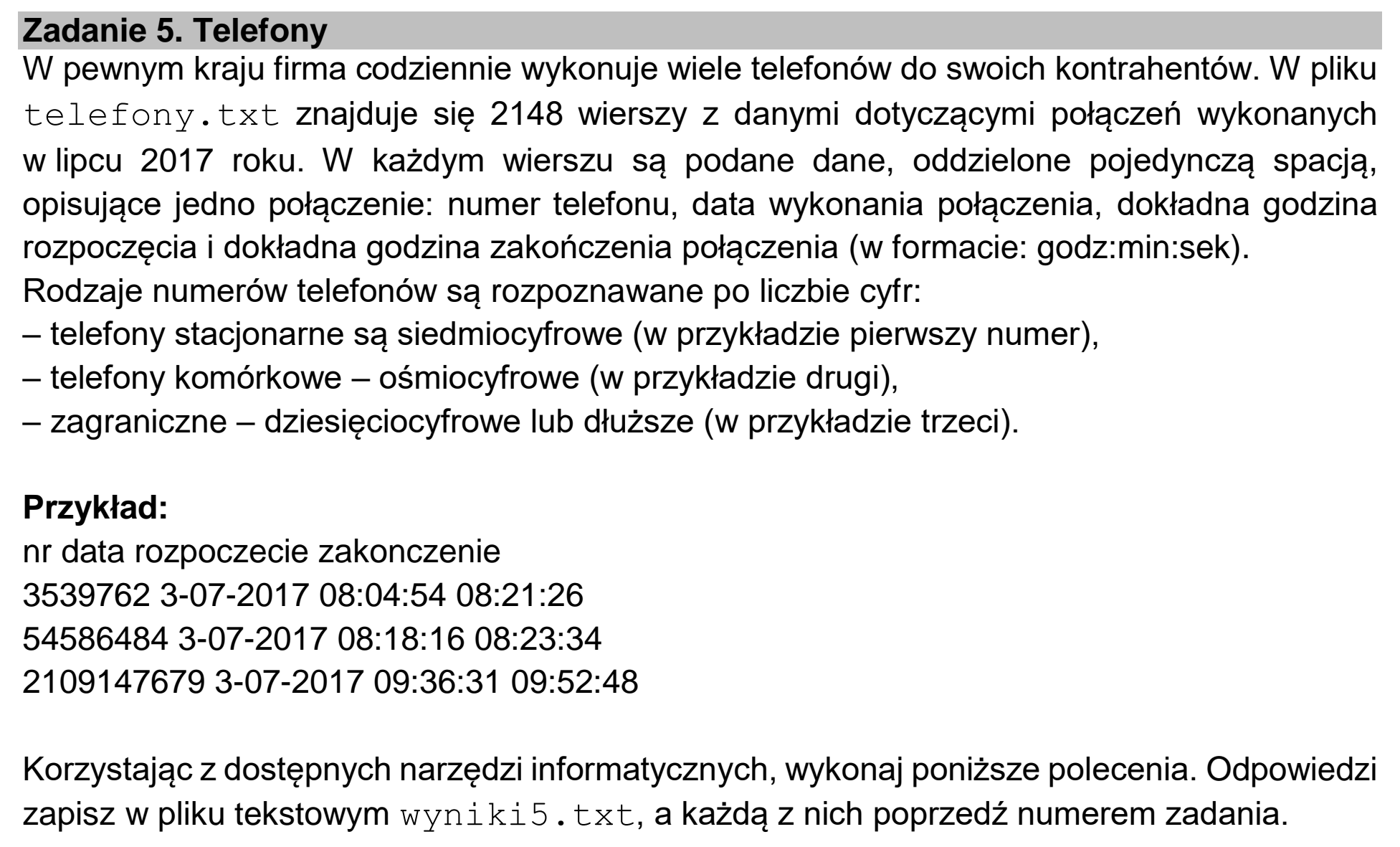 Matura próbna, marzec 2021, wstęp zadania 5