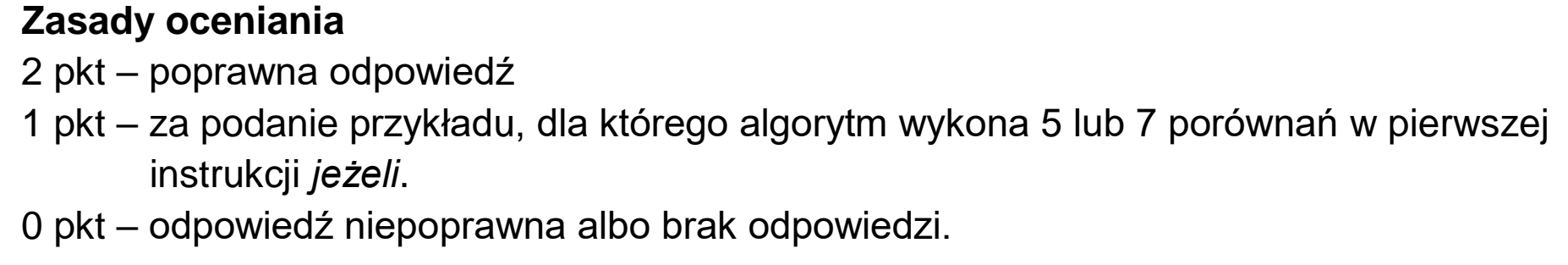 Matura dodatkowa, czerwiec 2023, odpowiedź do zadania 2.1, fragment 1