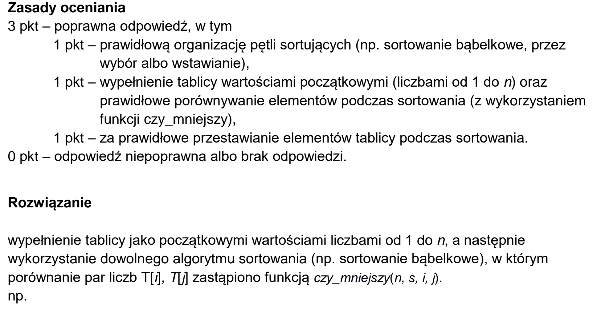 Matura dodatkowa, czerwiec 2023, odpowiedź do zadania 2.3, fragment 1