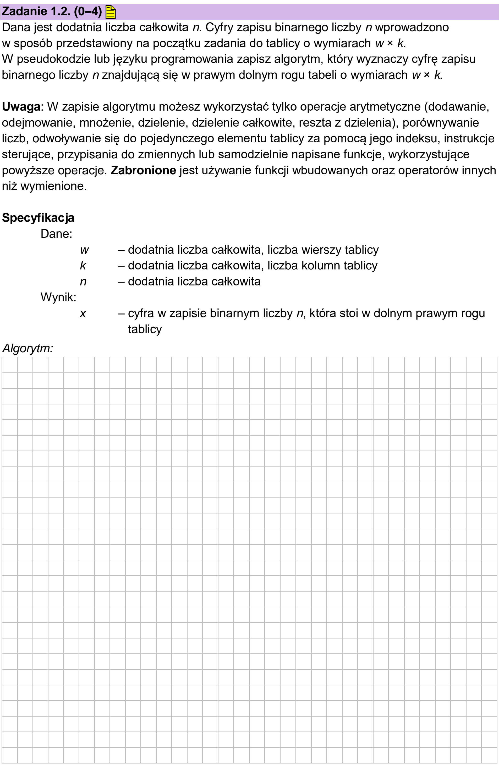 Matura dodatkowa, czerwiec 2024, zadanie 1.2