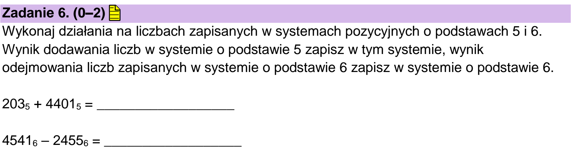 Matura dodatkowa, czerwiec 2024, podgląd zadania 6