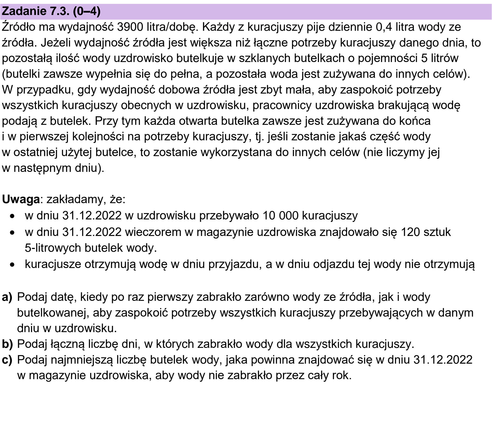Matura dodatkowa, czerwiec 2024, zadanie 7.3