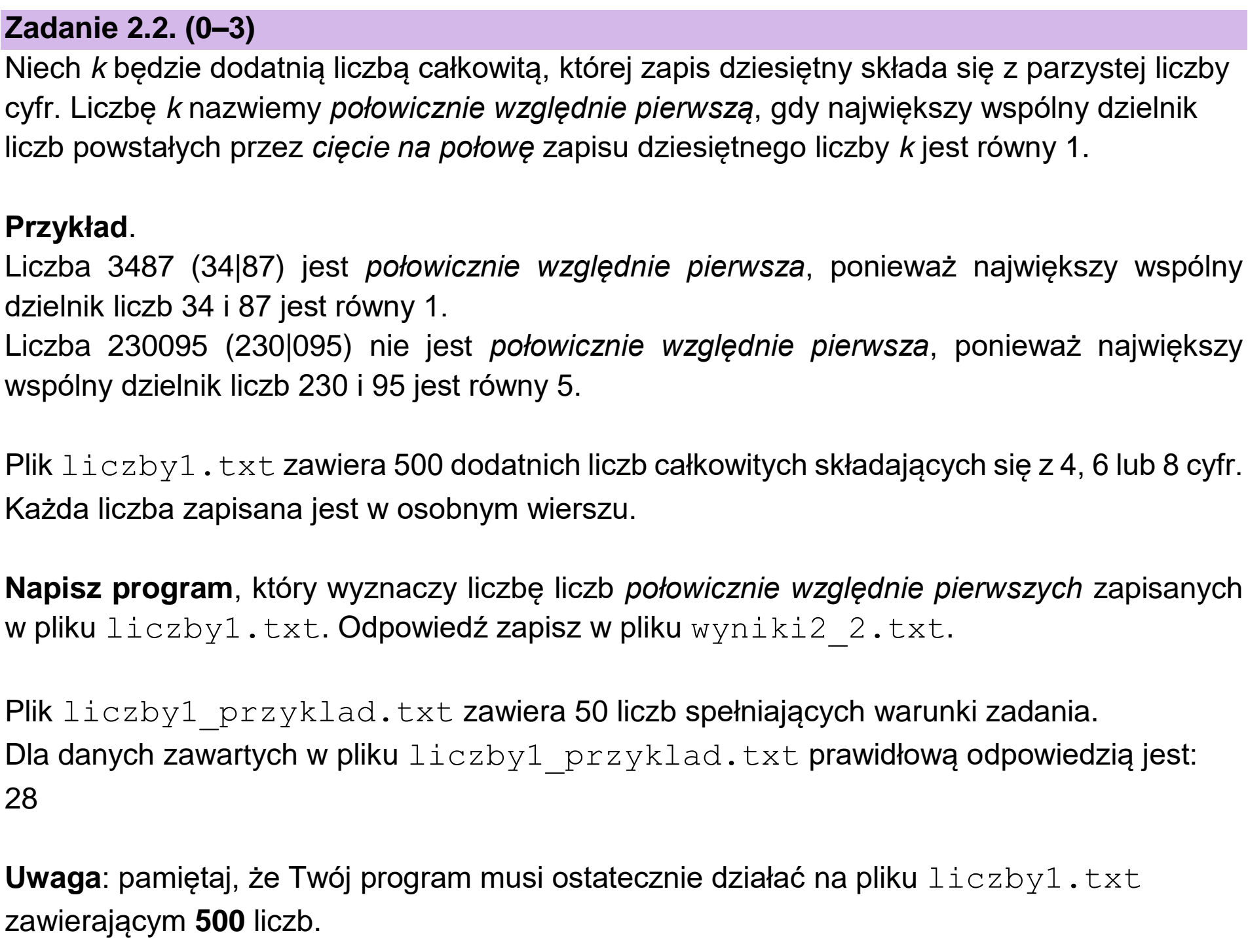 Matura dodatkowa, czerwiec 2025, zadanie 2.2