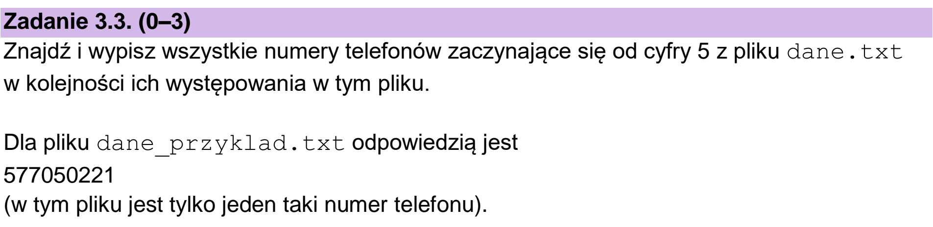 Matura dodatkowa, czerwiec 2025, zadanie 3.3