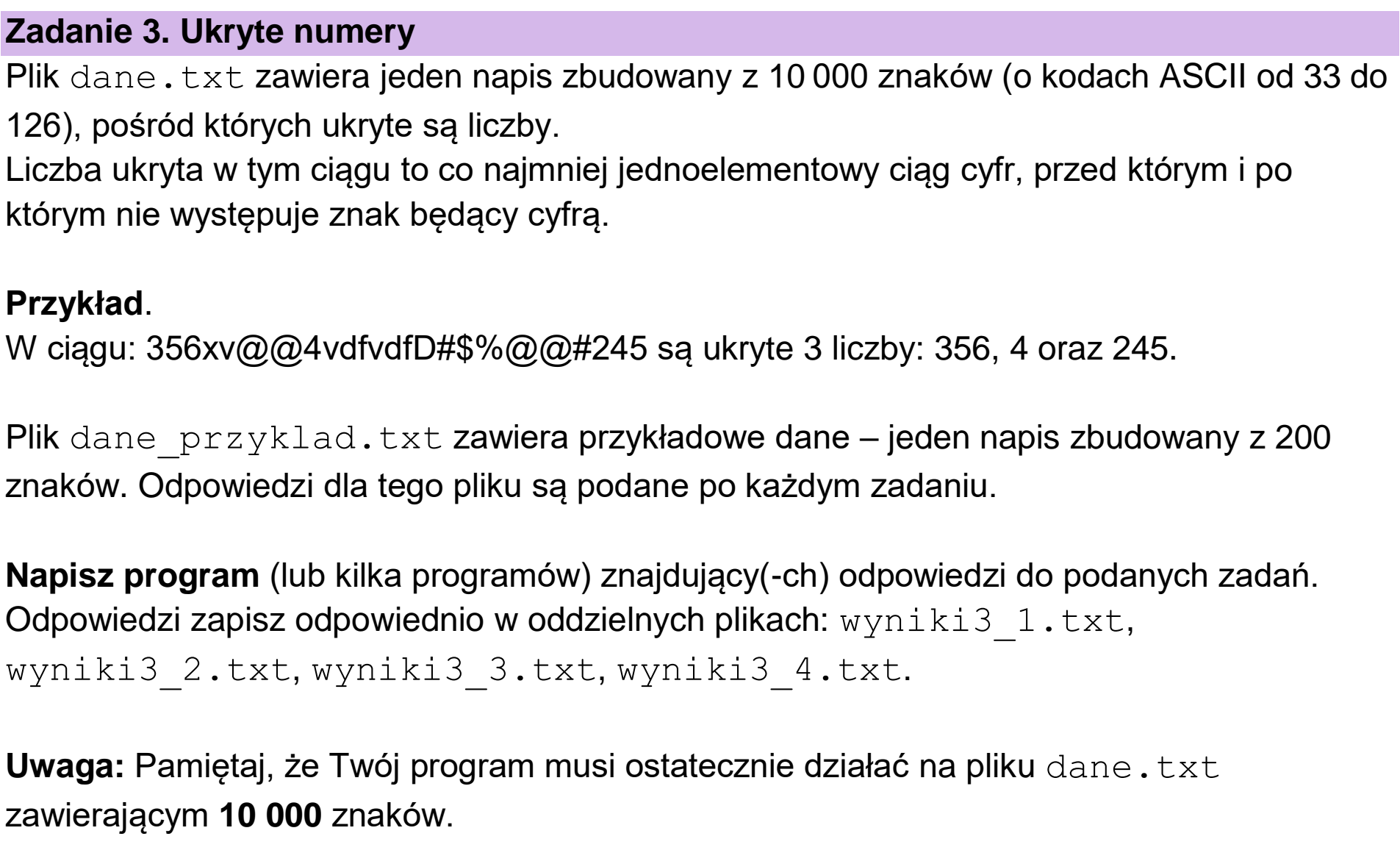 Matura dodatkowa, czerwiec 2025, wstęp zadania 3