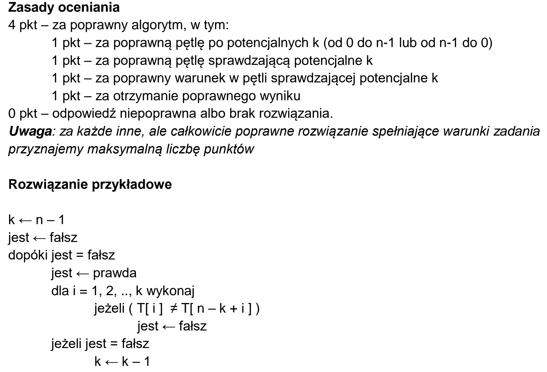 Matura dodatkowa, czerwiec 2026, odpowiedź do zadania 2.2