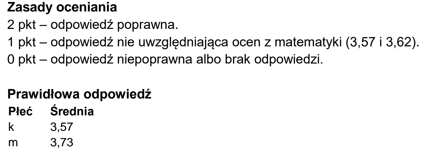 Matura dodatkowa, czerwiec 2026, odpowiedź do zadania 8.1