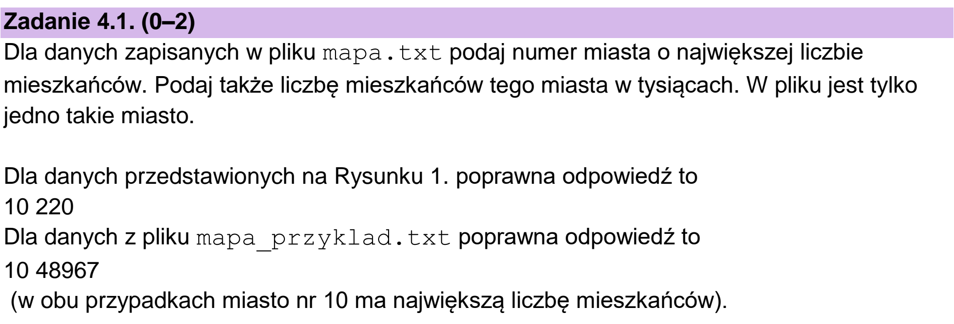 Matura dodatkowa, czerwiec 2026, zadanie 4.1