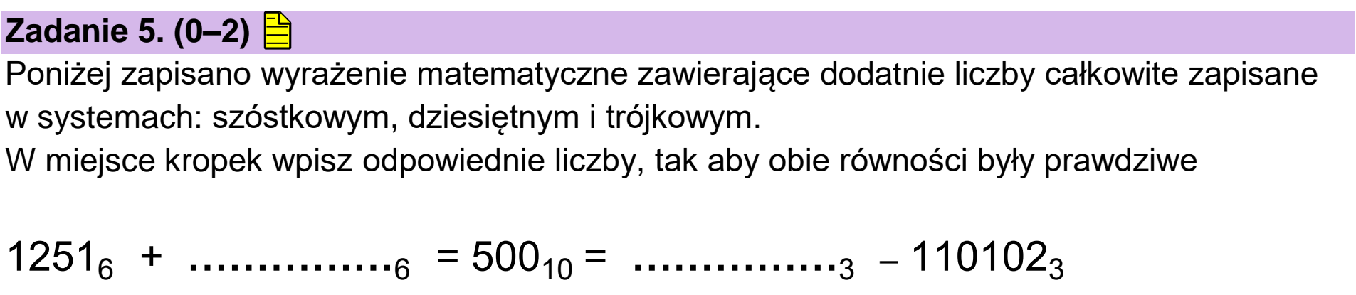 Matura dodatkowa, czerwiec 2026, podgląd zadania 5
