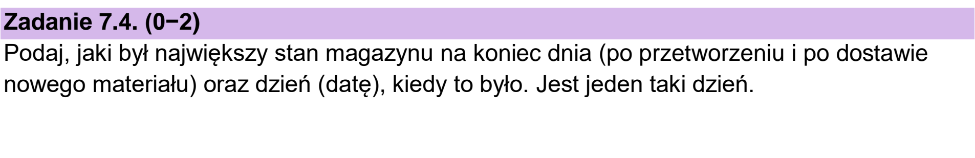 Matura dodatkowa, czerwiec 2026, zadanie 7.4