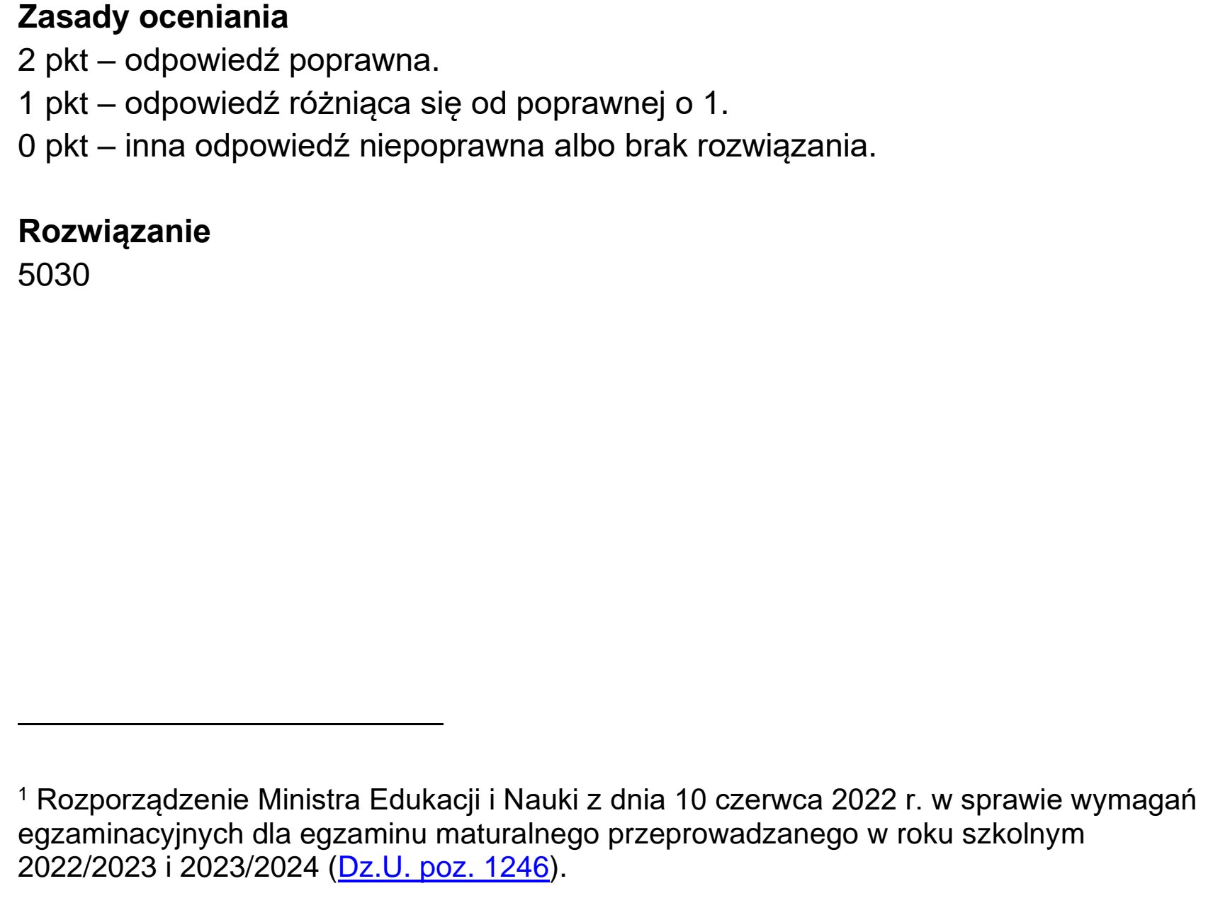 Matura próbna, grudzień 2022, odpowiedź do zadania 1.1