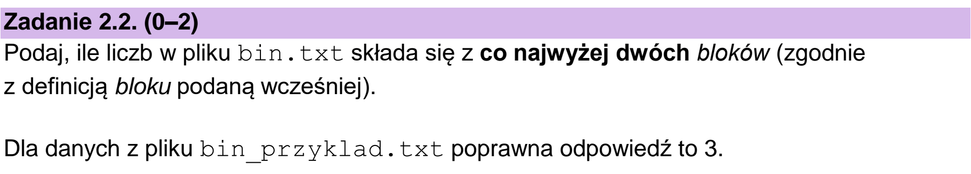 Matura, maj 2023, zadanie 2.2