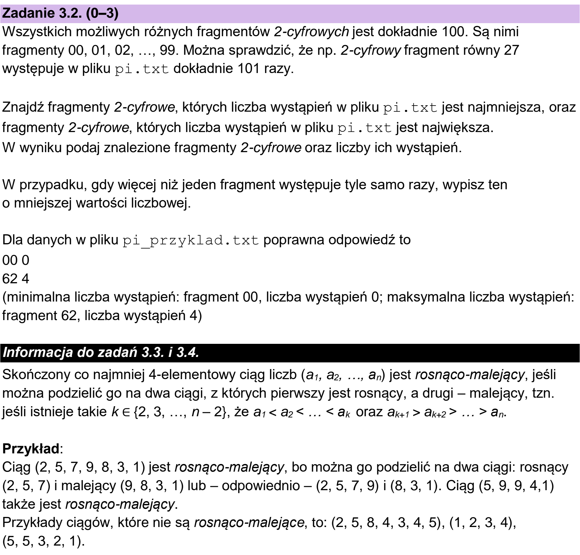 Matura, maj 2023, zadanie 3.2