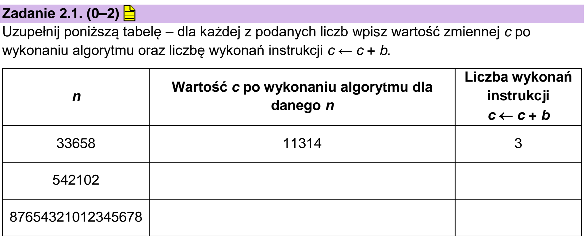 Matura, maj 2024, zadanie 2.1