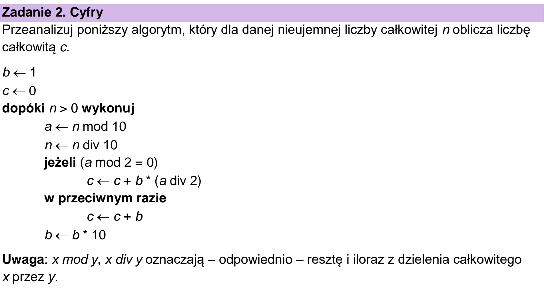 Matura, maj 2024, wstęp zadania 2