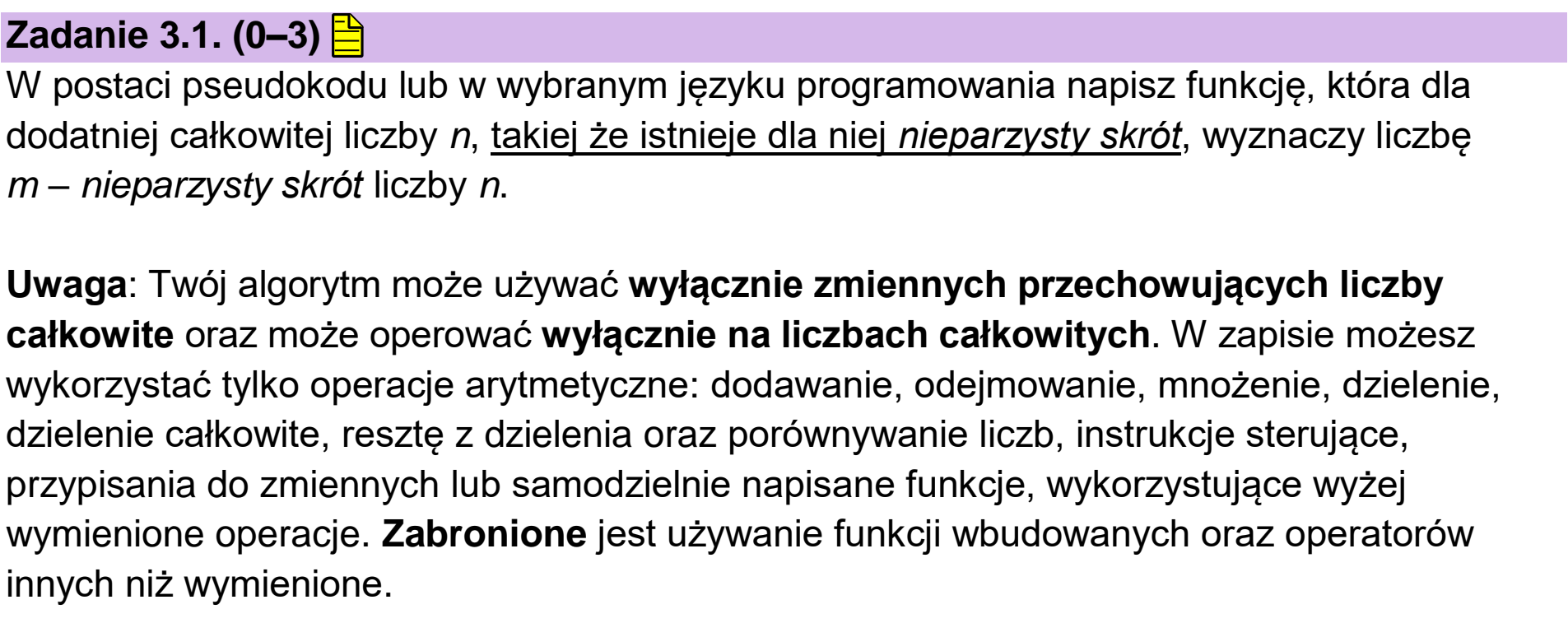 Matura, maj 2024, zadanie 3.1, fragment 1