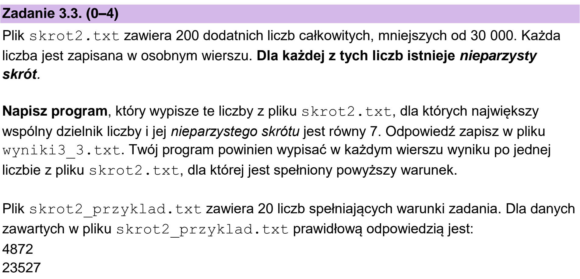 Matura, maj 2024, zadanie 3.3