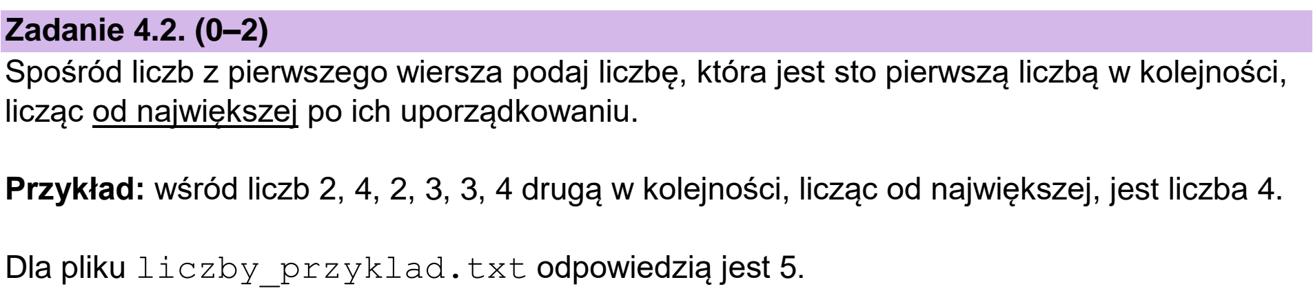 Matura, maj 2024, zadanie 4.2