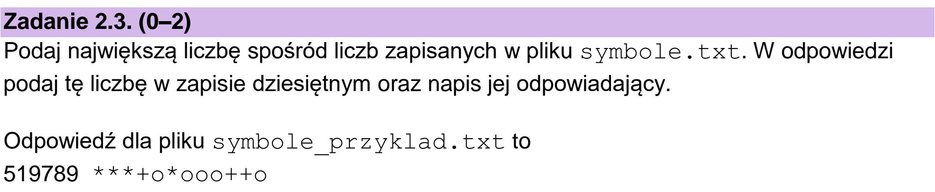 Matura, maj 2025, zadanie 2.3