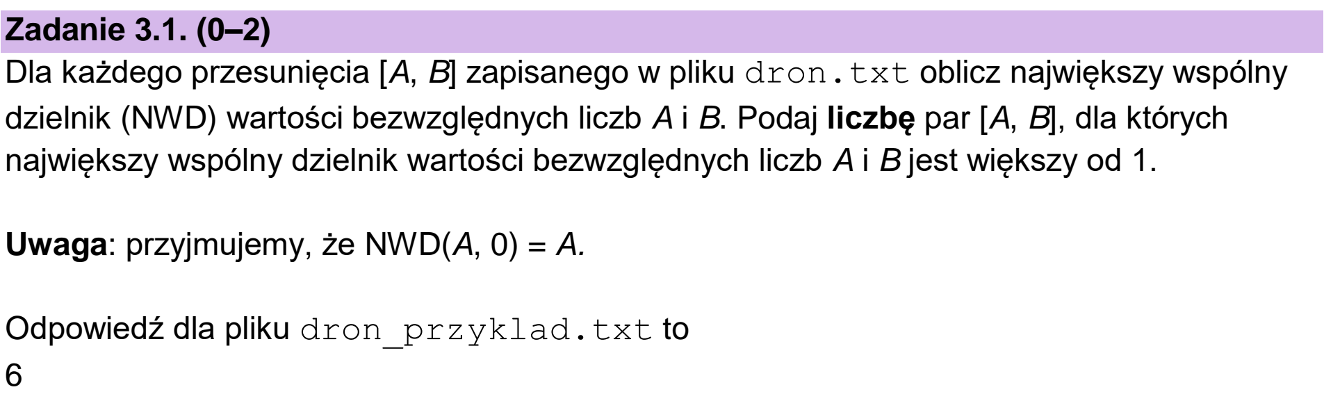 Matura, maj 2025, zadanie 3.1