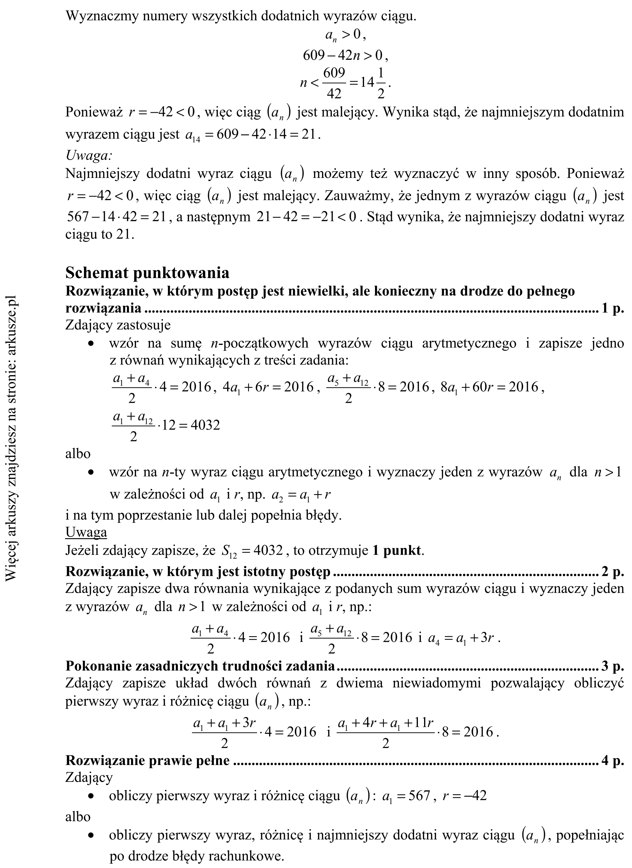 Matura dodatkowa, czerwiec 2016, odpowiedź do zadania 31, fragment 3