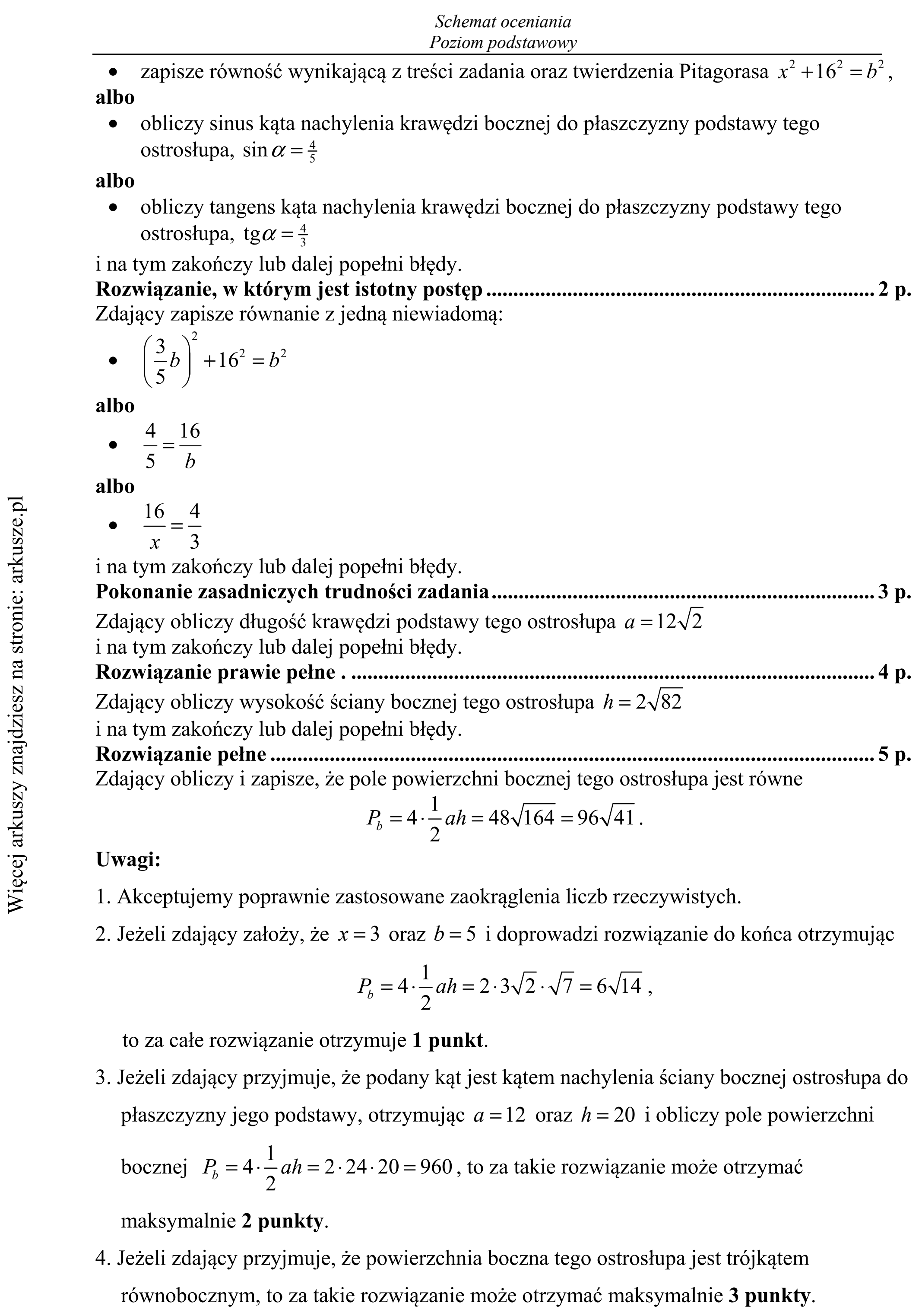 Matura dodatkowa, czerwiec 2018, odpowiedź do zadania 32, fragment 3
