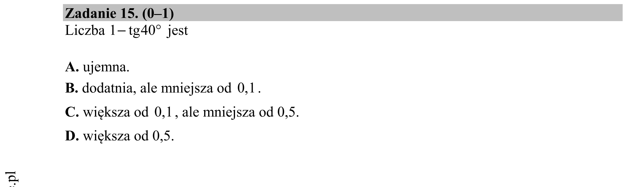 Matura dodatkowa, czerwiec 2018, podgląd zadania 15