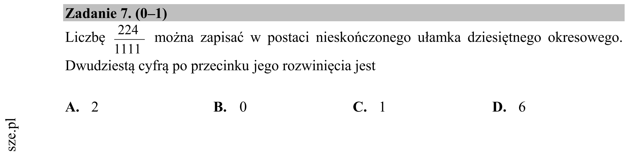 Matura dodatkowa, czerwiec 2018, podgląd zadania 7