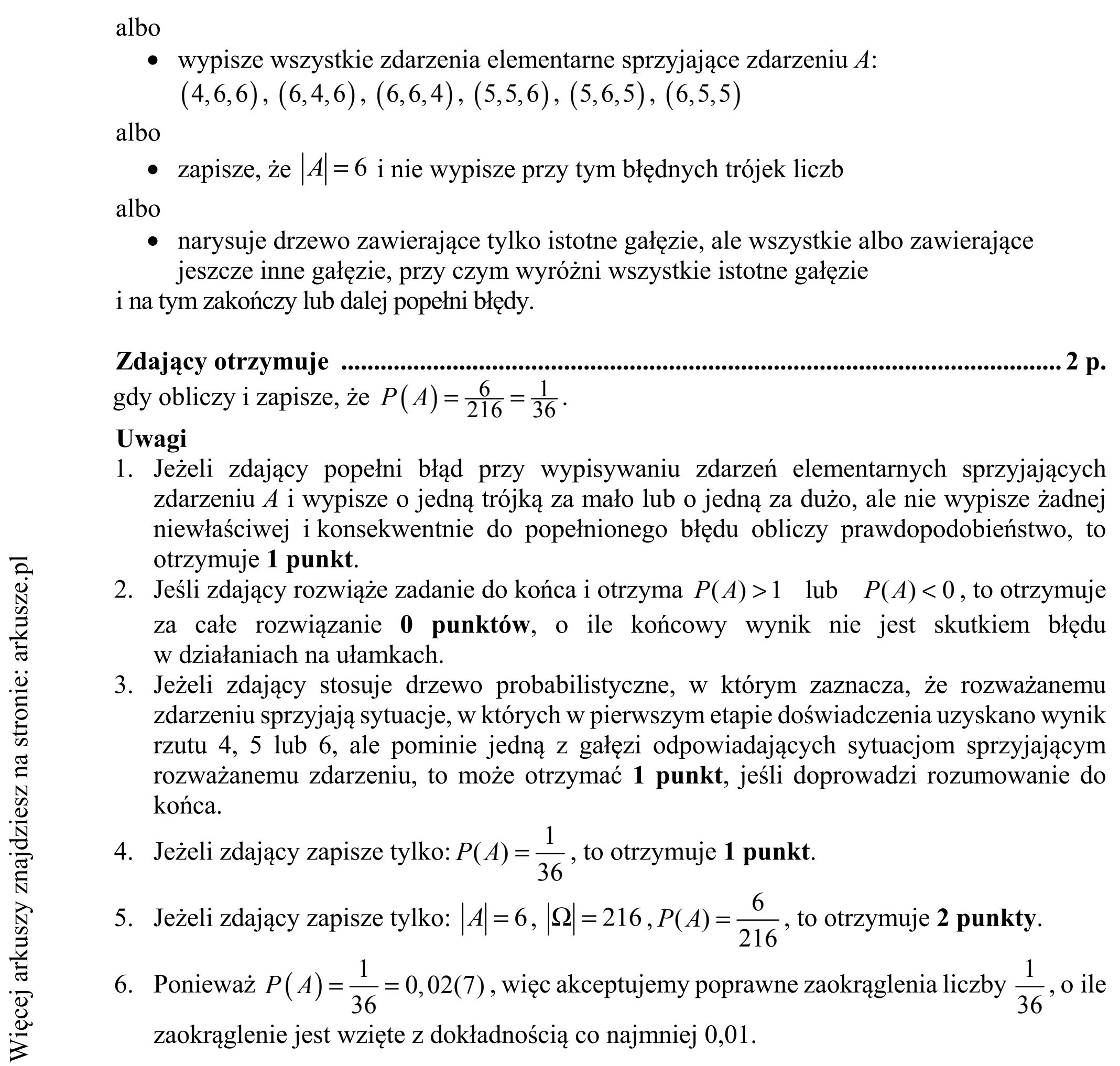 Matura dodatkowa, czerwiec 2019, odpowiedź do zadania 31, fragment 2